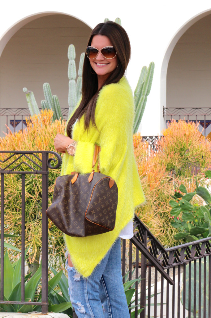 yellow sweater, free people jeans 4